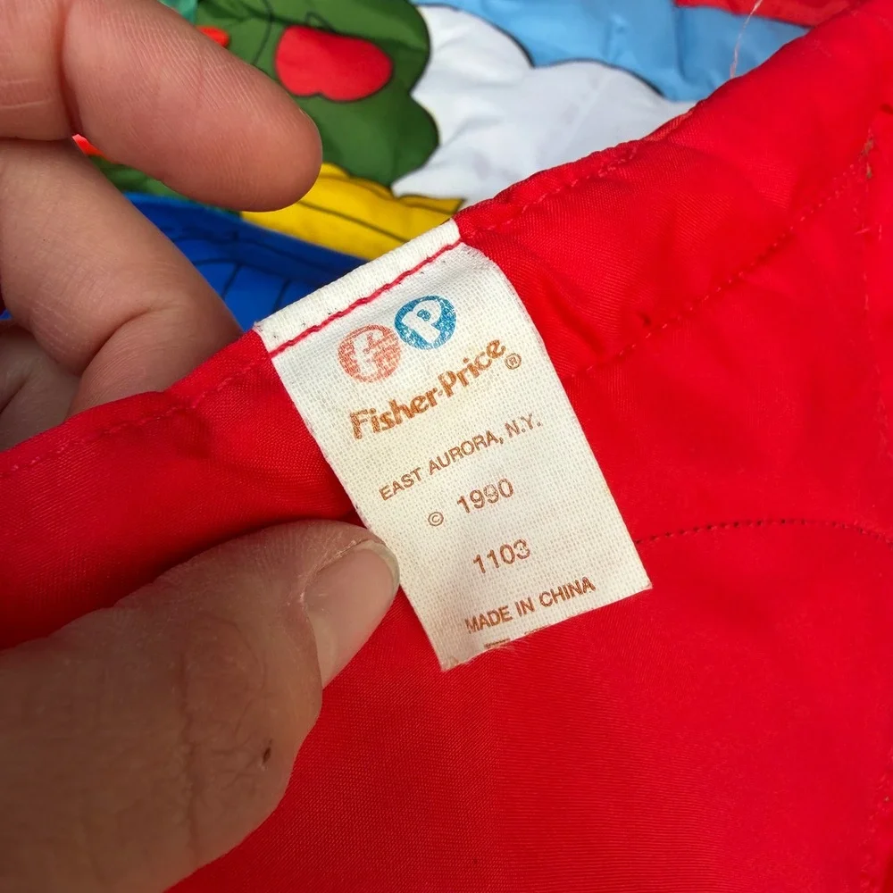 Fisher-Price Activity Play Mat Baby Multicolor Vintage 1990 Sensory House Toy